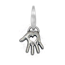Load image into Gallery viewer, Sterling Silver Helping Hand Charm