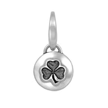 Load image into Gallery viewer, Sterling Silver Domed Clover Charm