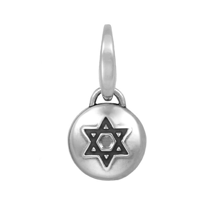 Sterling Silver Domed Star of David Charm