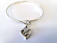 Open Heart Sterling Embracelet