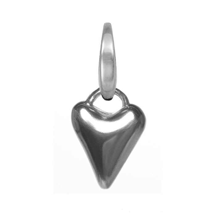 Sterling Silver Puffed Heart Charm