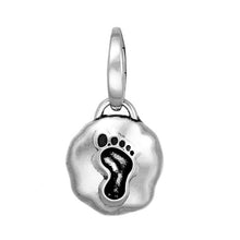 Load image into Gallery viewer, Sterling Silver Baby Footprint Charm